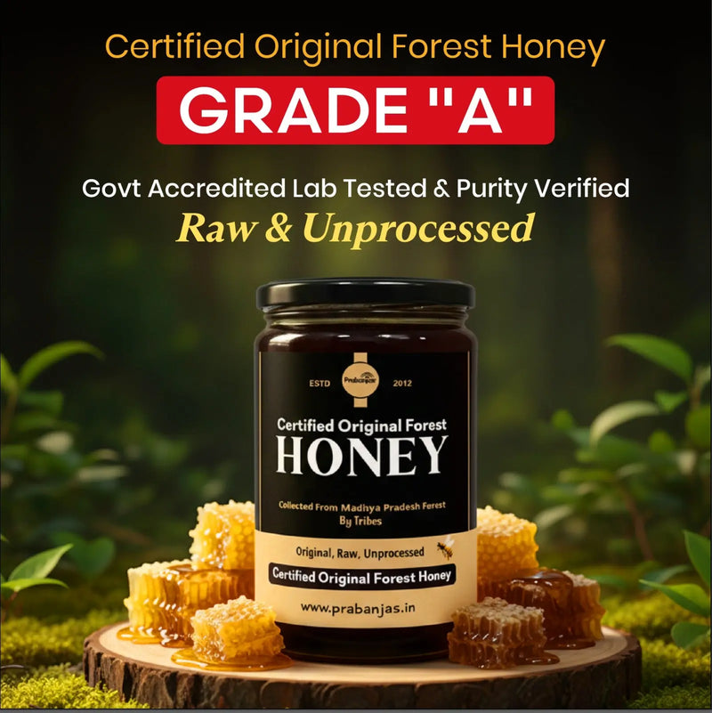 Certified Wild Forest Honey – 1 KG (Raw • Lab Tested • Unprocessed) 𝗣𝗿𝗮𝗯𝗮𝗻𝗷𝗮𝘀®