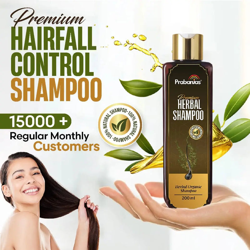 Prabanjas Premium Herbal  Hairfall Control Shampoo 200 Ml Prabanjas®